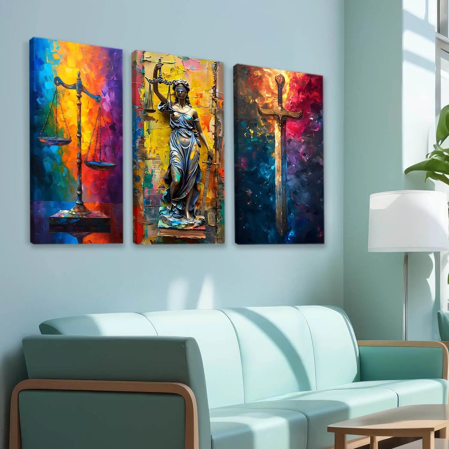Goddess Of Justice Wall Art Canvas Art Print Set For Home Décor