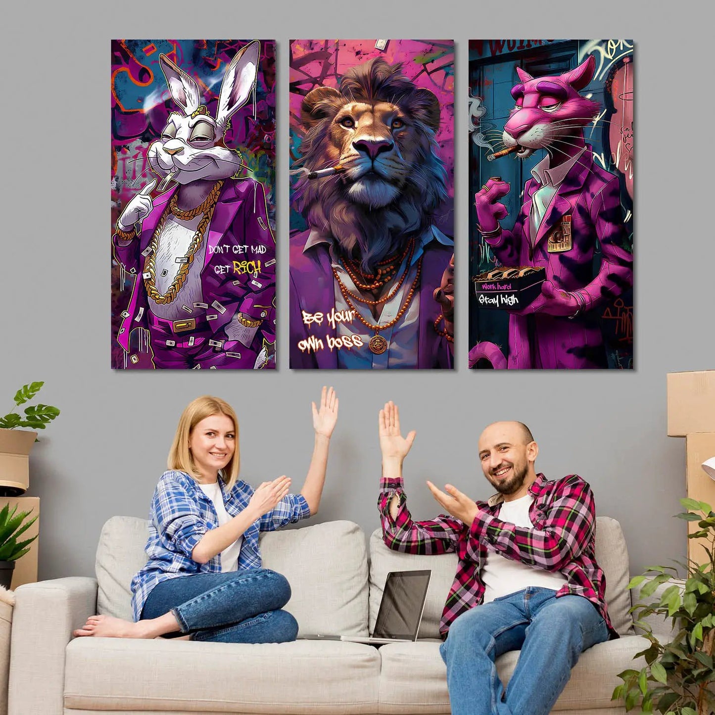 Animal Modern Wall Art Canvas, Wall Print for Living Room Wall Decoration