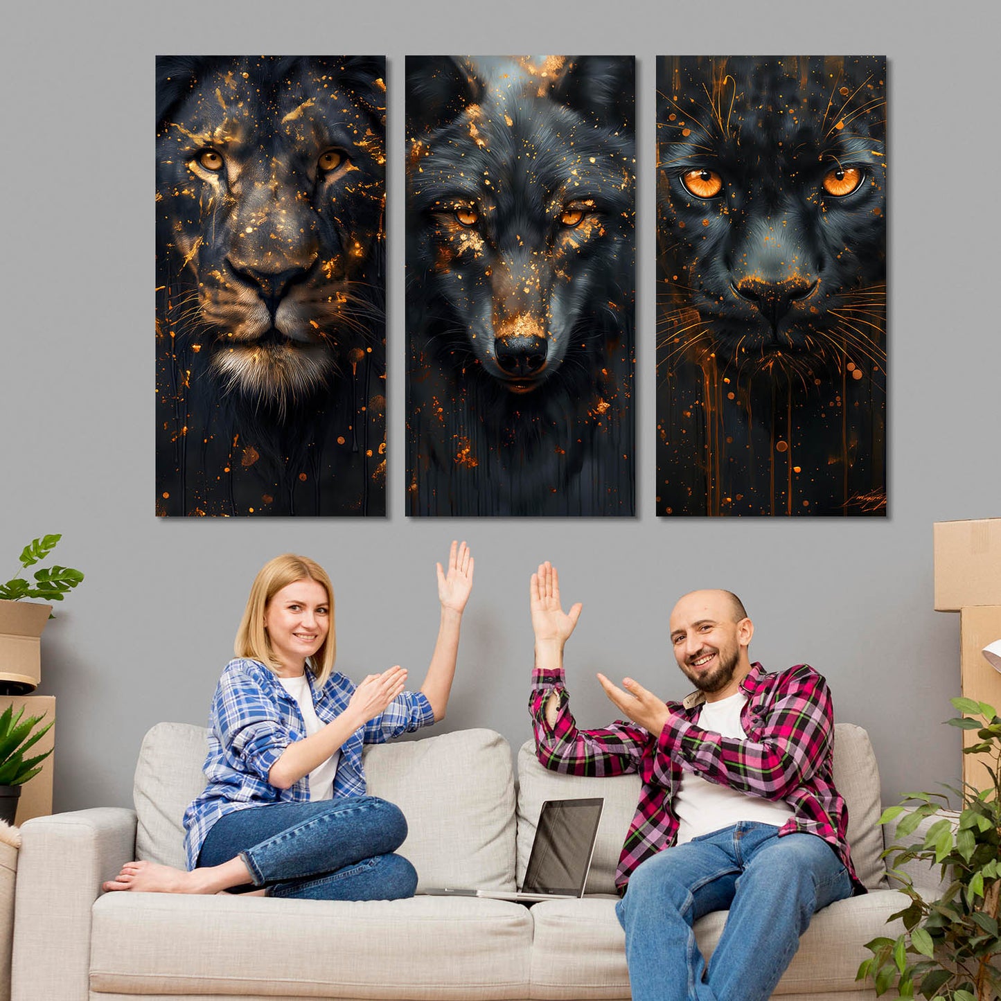 Animal Modern Wall Art Canvas, Wall Print for Living Room Wall Decoration