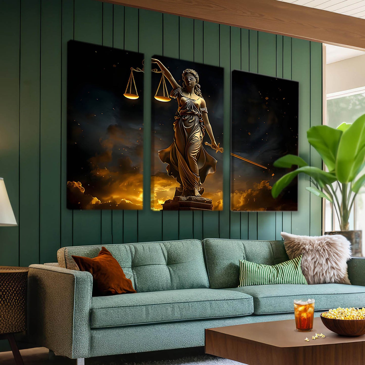 Goddess Of Justice Wall Art Canvas Art Print Set For Home Décor