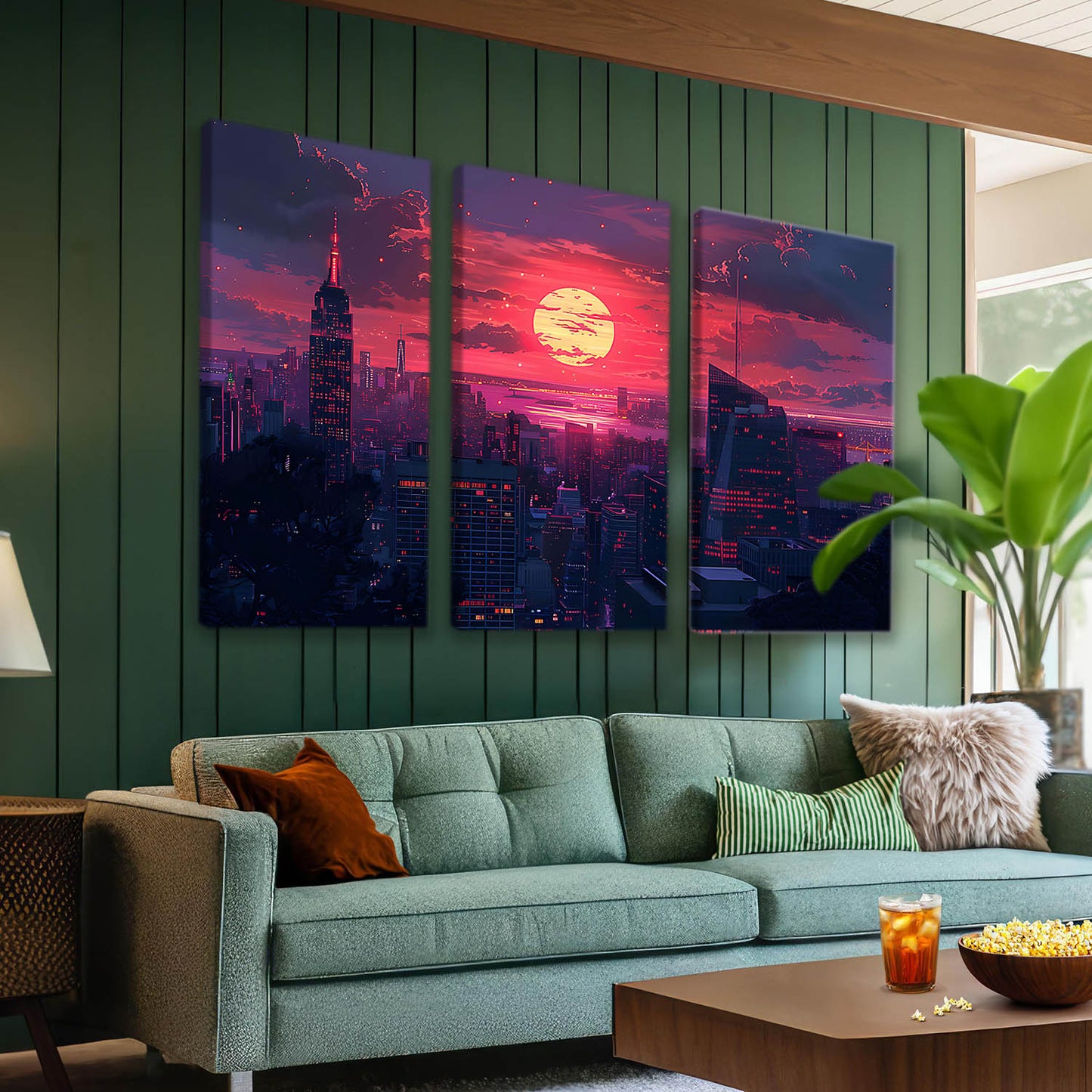 City View Wall Art Canvas Art Print Set For Home Décor
