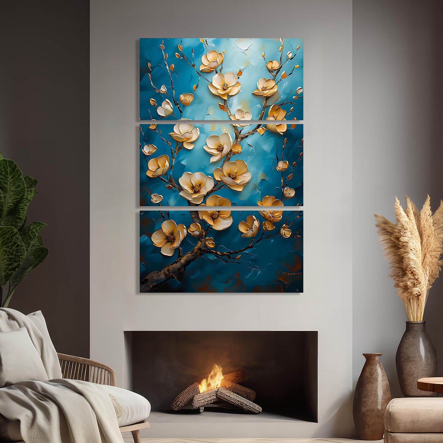 Floral Wall Art Canvas For Home Décor Office Living Room