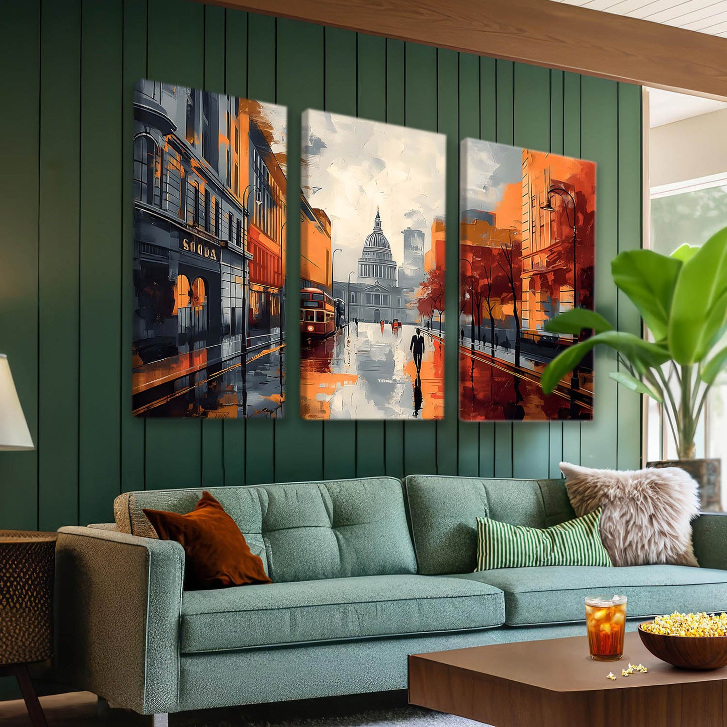 City View Wall Art Canvas Art Print Set For Home Décor
