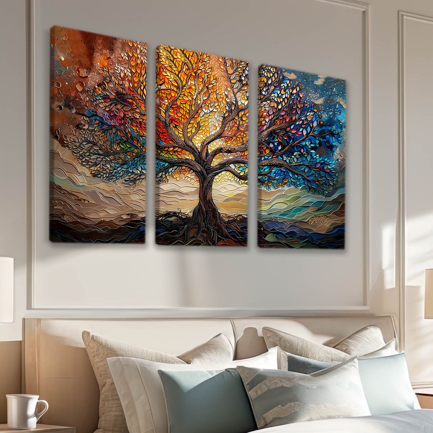 Tree of Life Vibrant Tree Wall Canvas Print For Home Décor And Living Room
