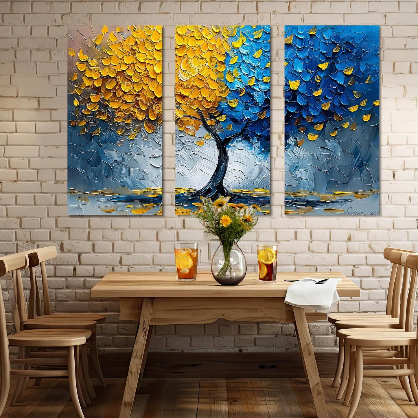 Vibrant Tree Art Canvas Print For Home Décor And Living Room