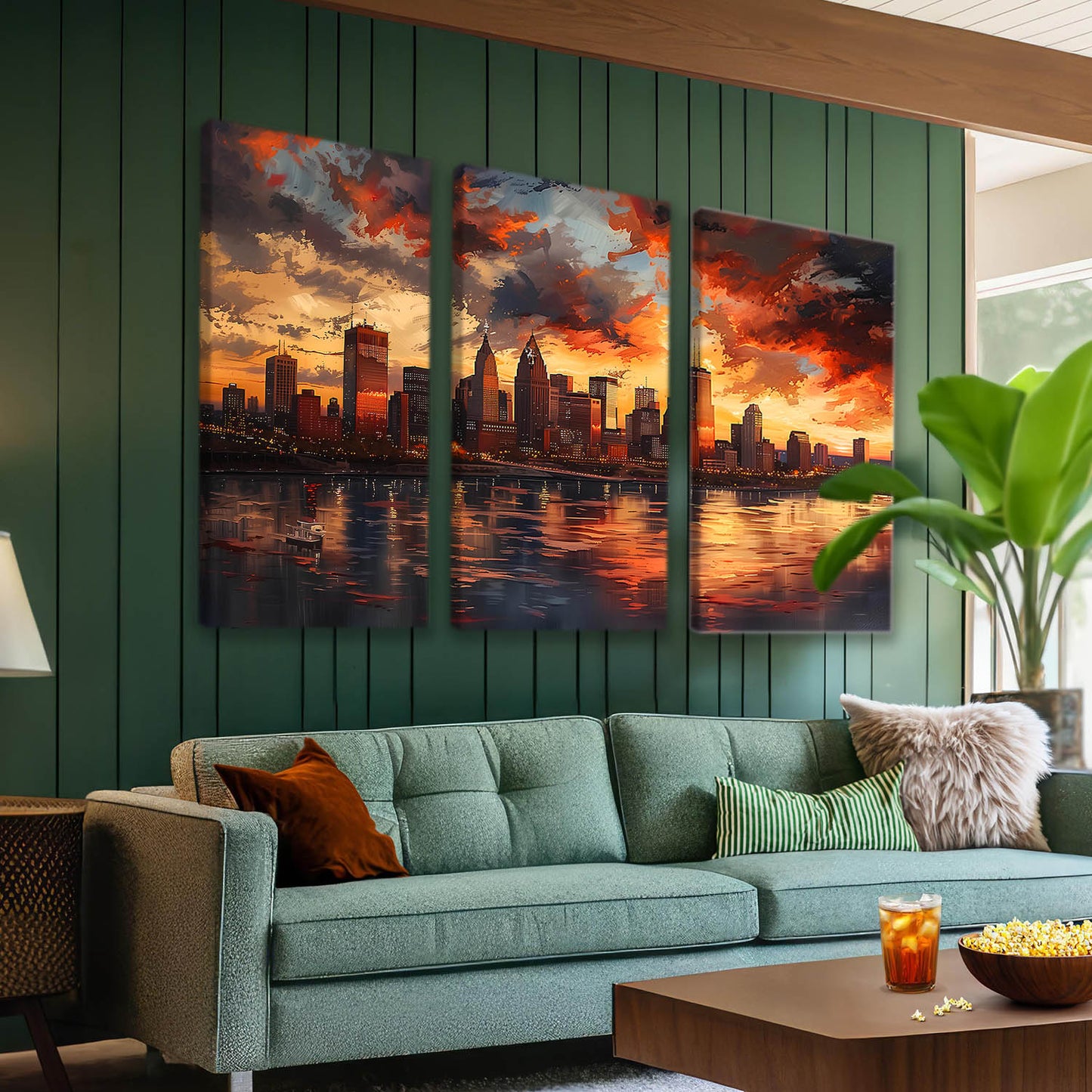 Vibrant City Art Canvas Print For Home Décor And Living Room