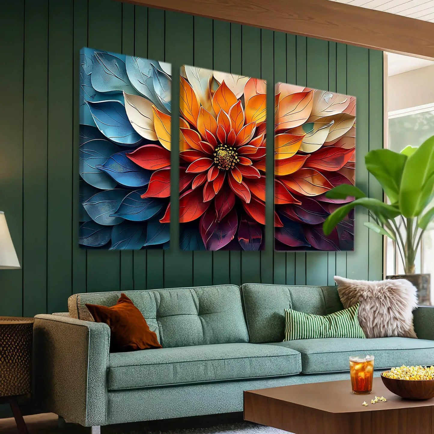 Vibrant Floral Art Canvas Print For Home Décor And Living Room