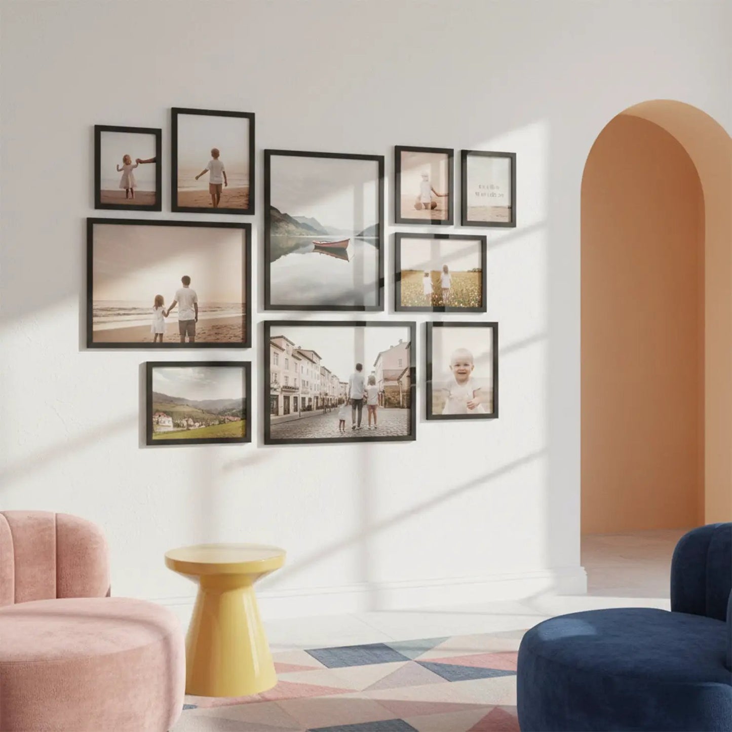 Photo Frame For Wall Decor | Collage Picture Frames For Wall Decor | Aesthetic Rectangular Photo Frames For Home Decor Office Livingroom Bedroom | Set of 10