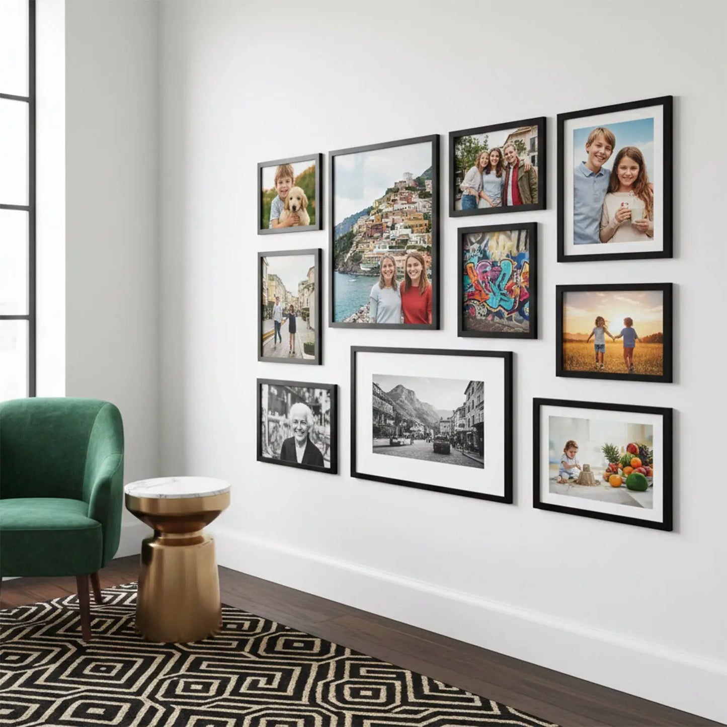 Photo Frame For Wall Decor | Collage Picture Frames For Wall Decor | Aesthetic Rectangular Photo Frames For Home Decor Office Livingroom Bedroom | Set of 10