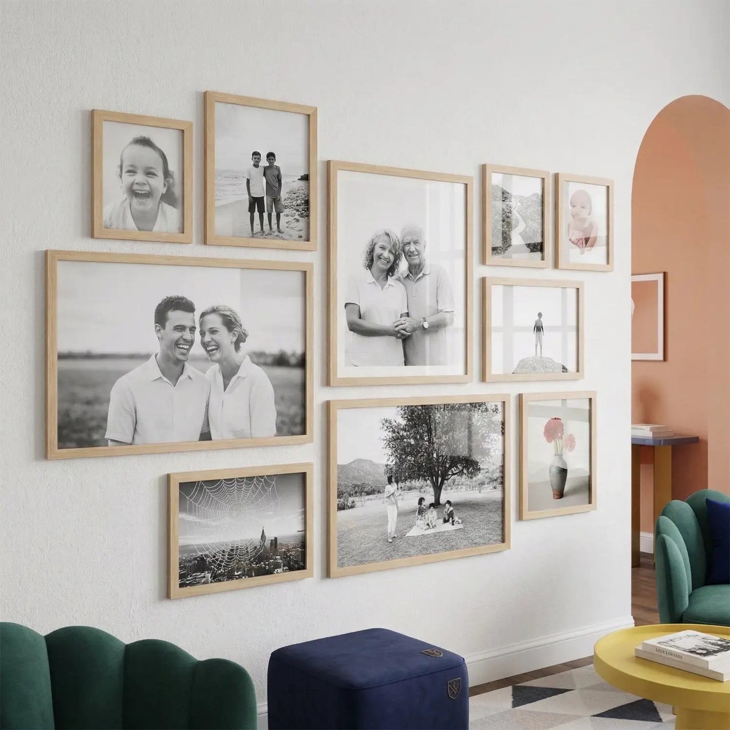 Photo Frame For Wall Decor | Collage Picture Frames For Wall Decor | Aesthetic Rectangular Photo Frames For Home Decor Office Livingroom Bedroom | Set of 10