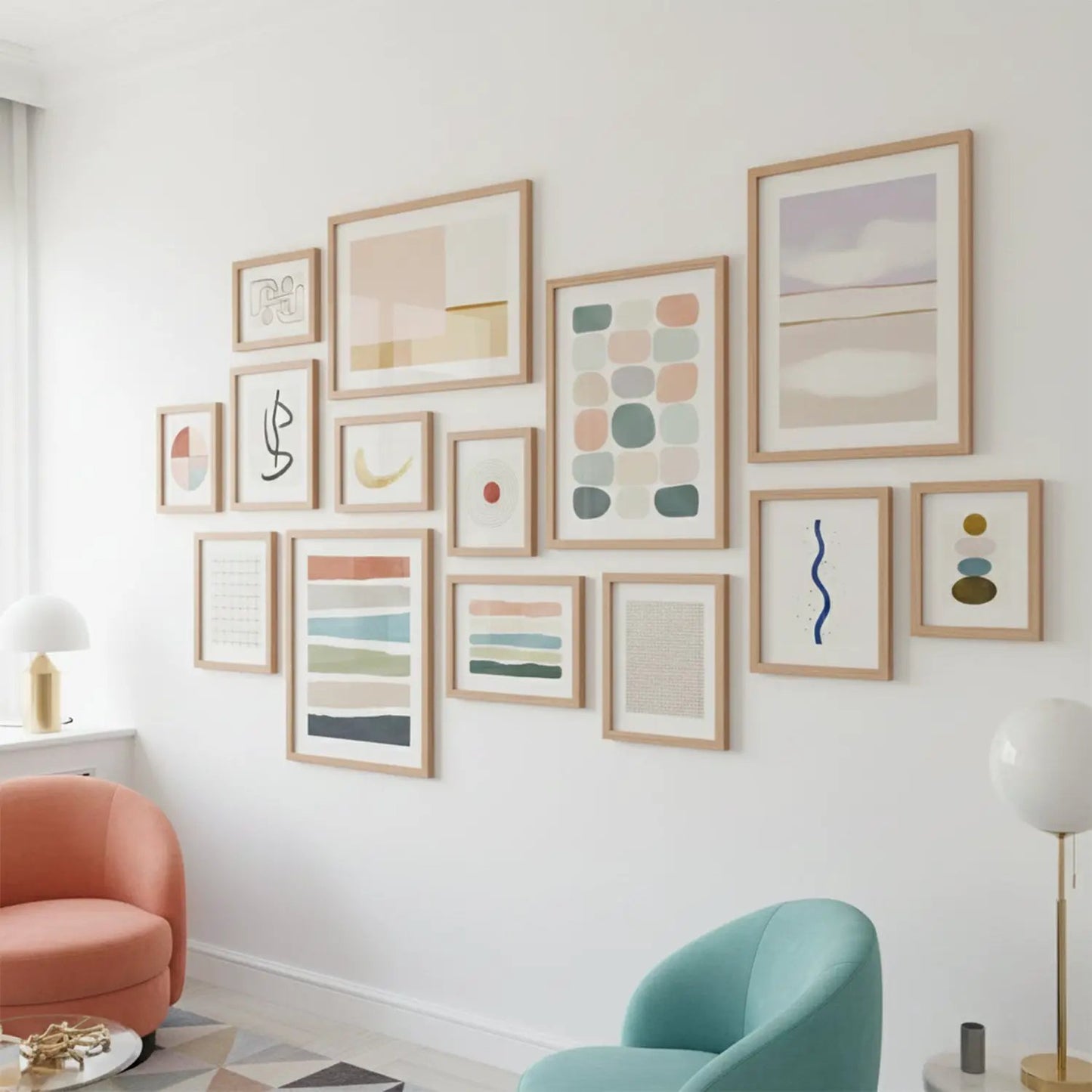 Photo Frame For Wall Decor | Wooden Frames For Wall Decoration | Aesthetic Collage Picture Frames | Rectangular Photo Frame For Home Decor Office | Set of 14