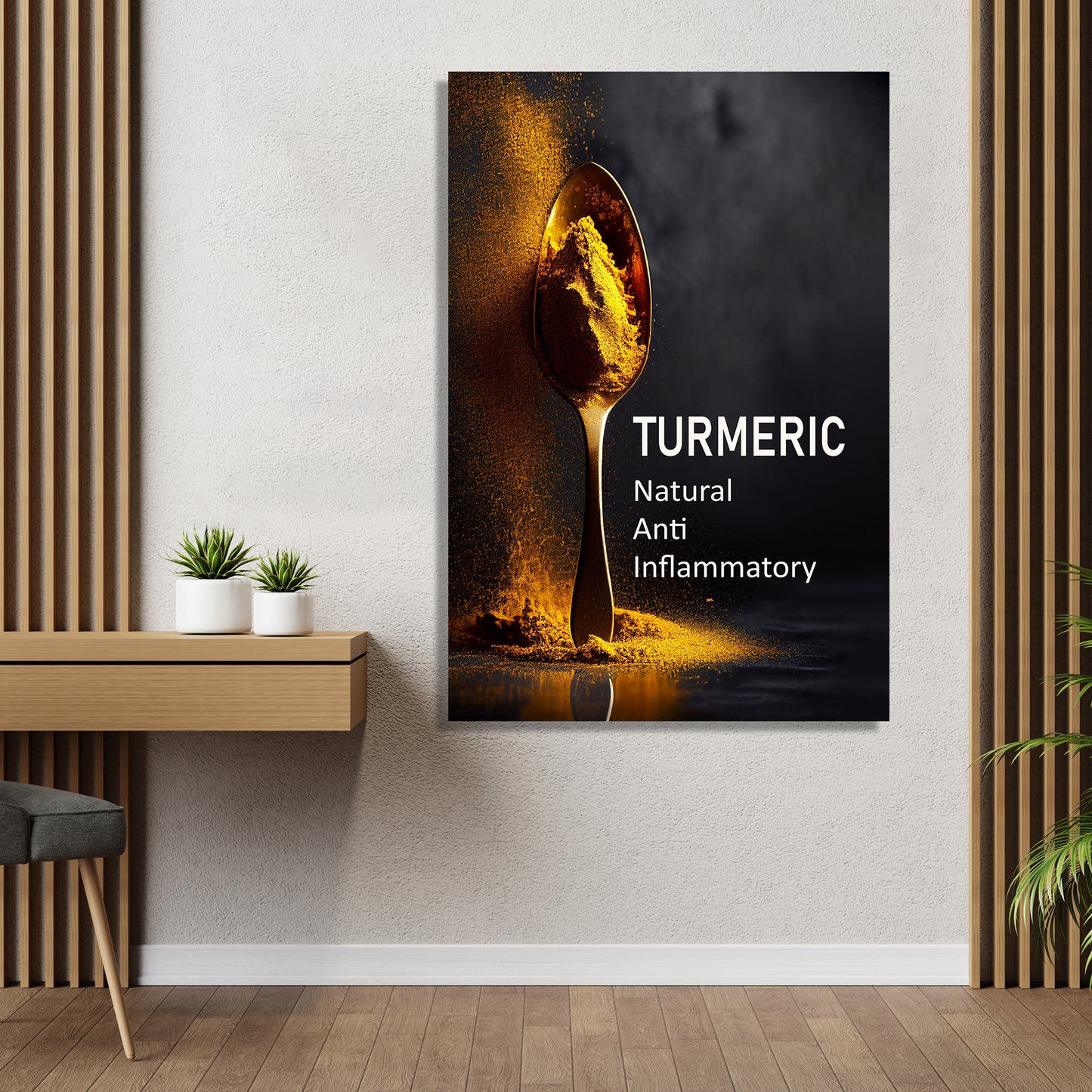 Turmeric Canvas Paintings for Restaurant Kitchen Cafe Wall Decor-Kotart