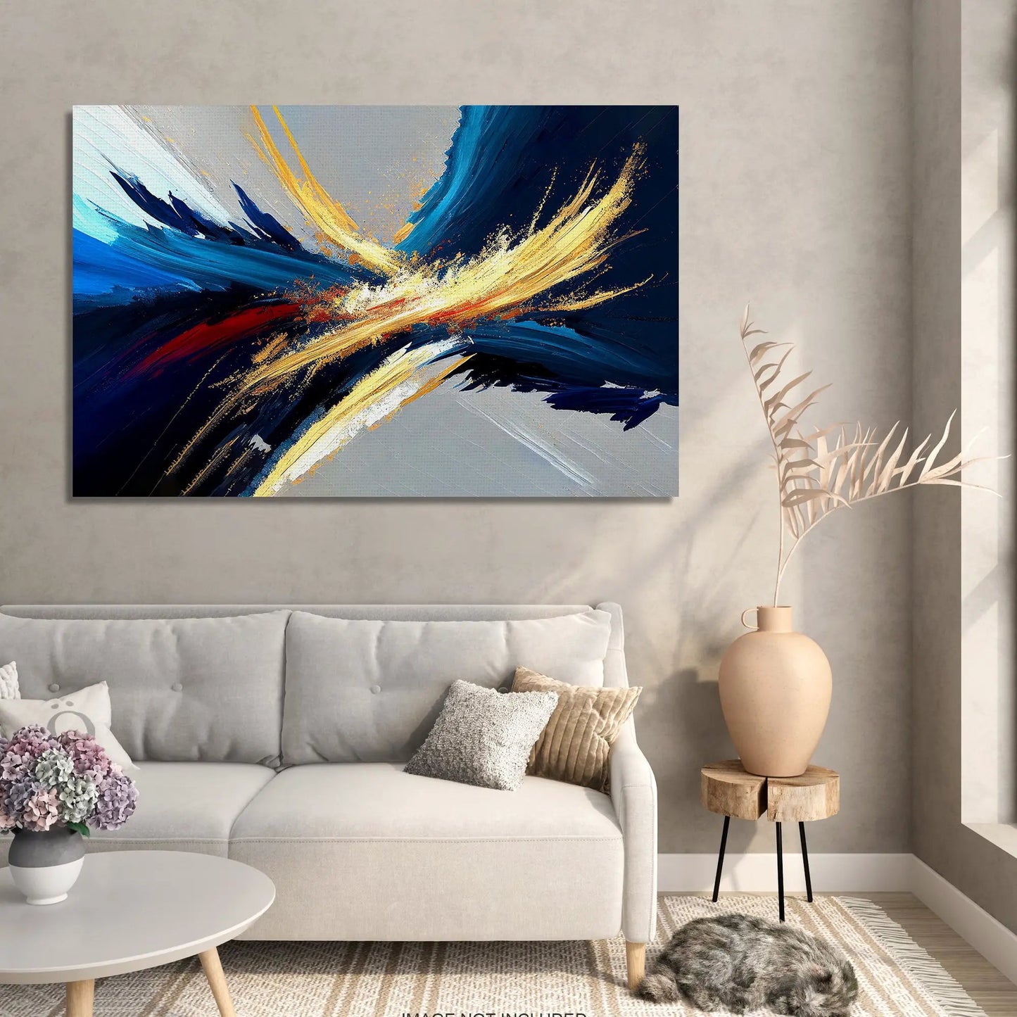 Vibrant Color Splash Art Canvas Painting for Wall Decor - Abstract Art Canvas for Home-Kotart
