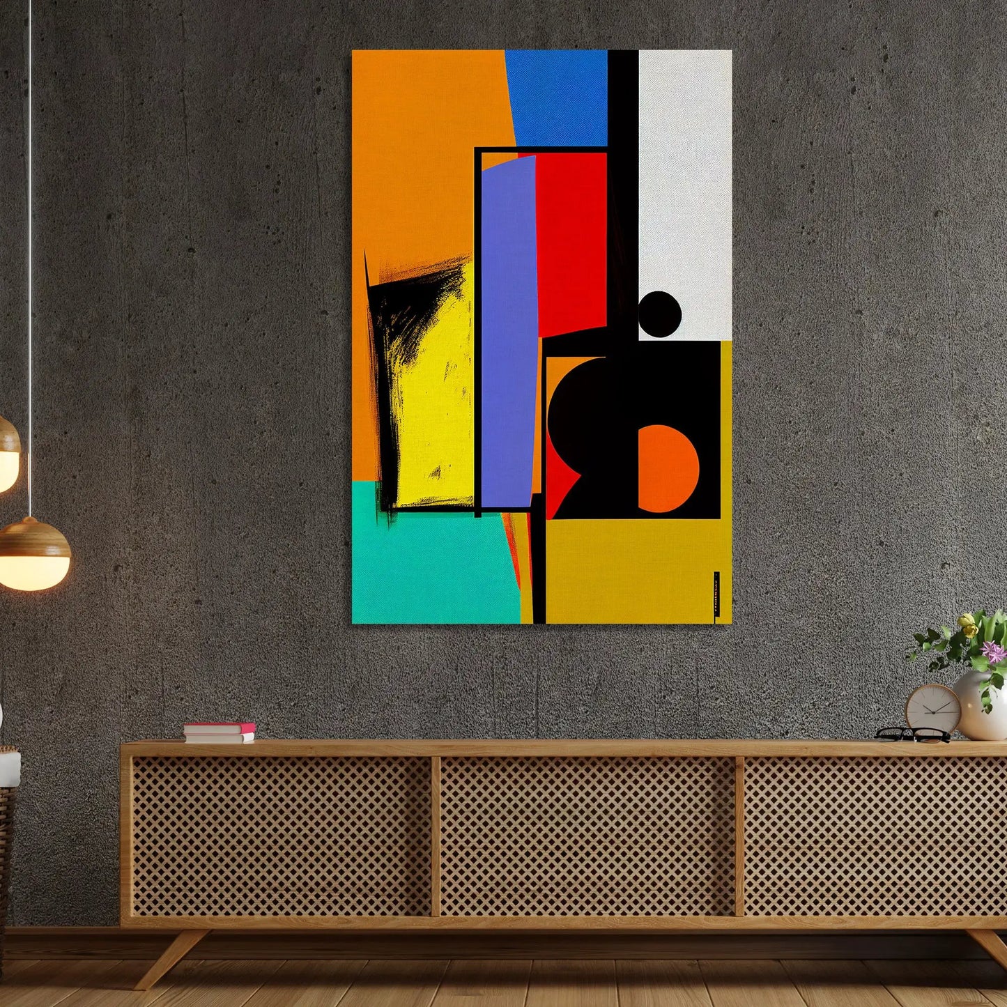 Vibrant Colors Abstract Modern Art Canvas Paintings-Kotart