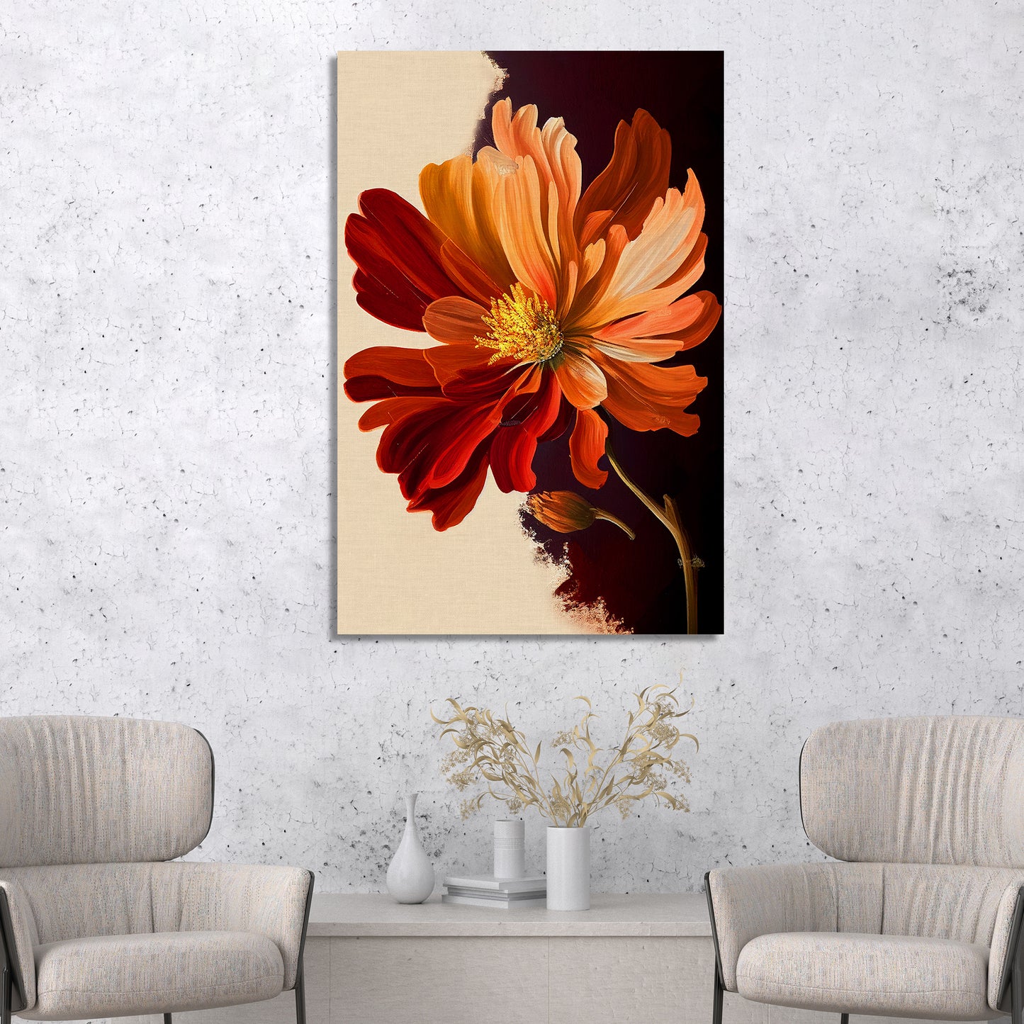 Abstract Floral Art Canvas Painting for Wall Decor-Kotart