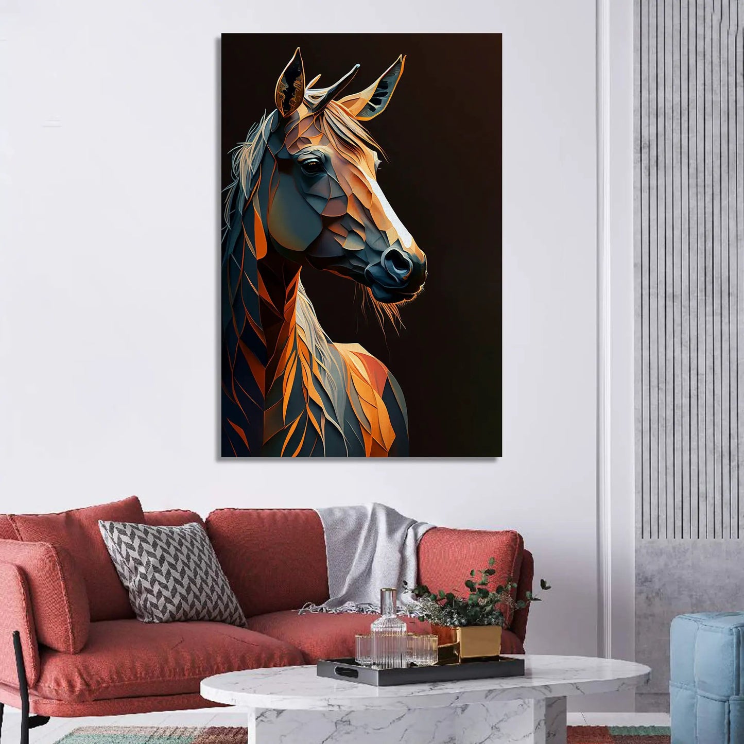 Colorful Horse Canvas Painting for Living Room Bedroom Wall Decor-Kotart
