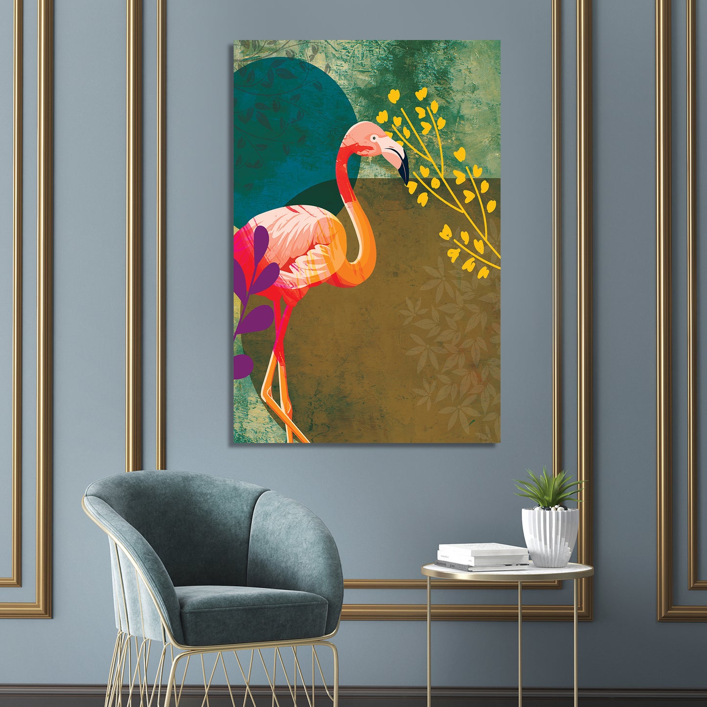 Beautiful Flamingo Canvas Painting for Home Decor - Vibrant Canvas Painting-Kotart