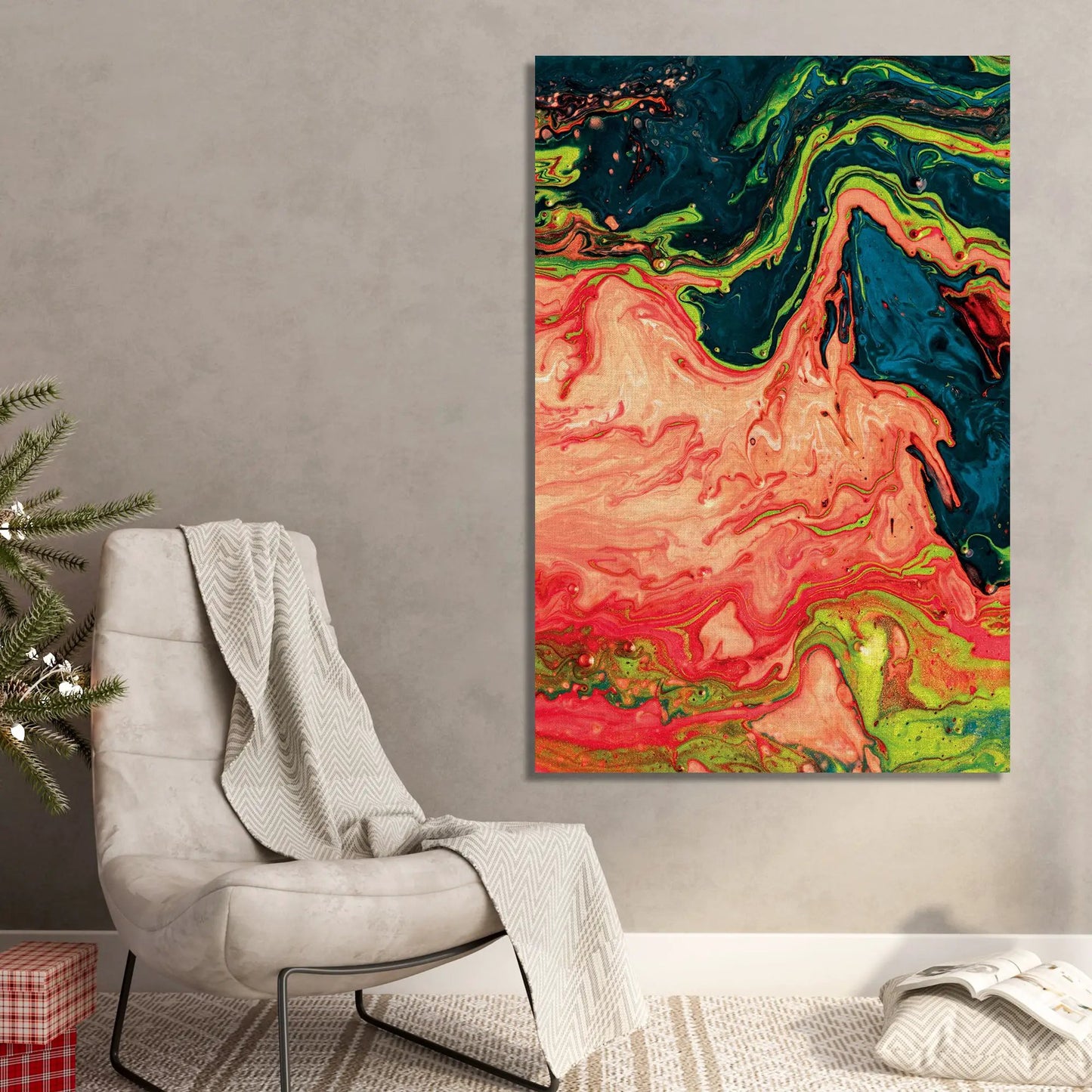 Vibrant Canvas Painting - Modern Abstract Art Canvas for Wall Decor-Kotart
