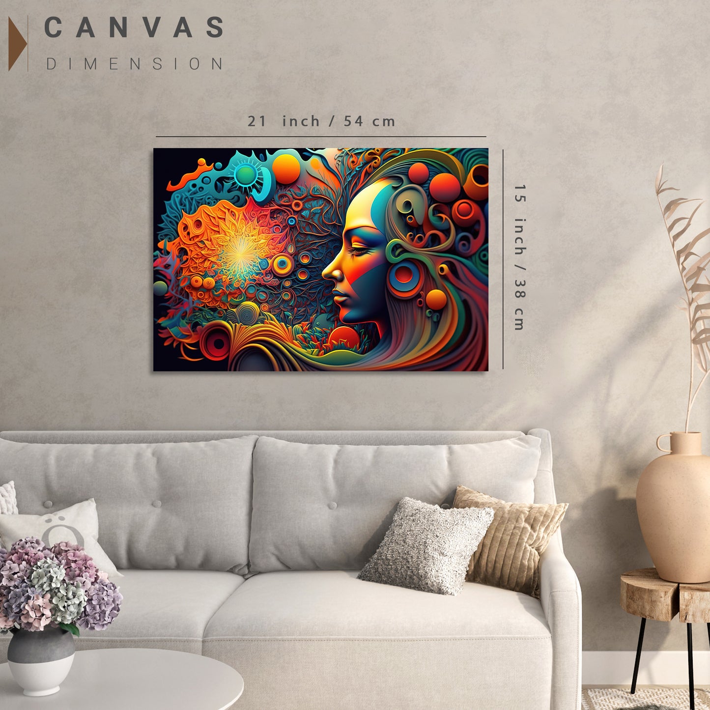 Modern Art Vibrant Canvas Painting for Home and Office Wall Decor - Abstract Art Canvas Paintings for Living Room Bedroom Decoration-Kotart