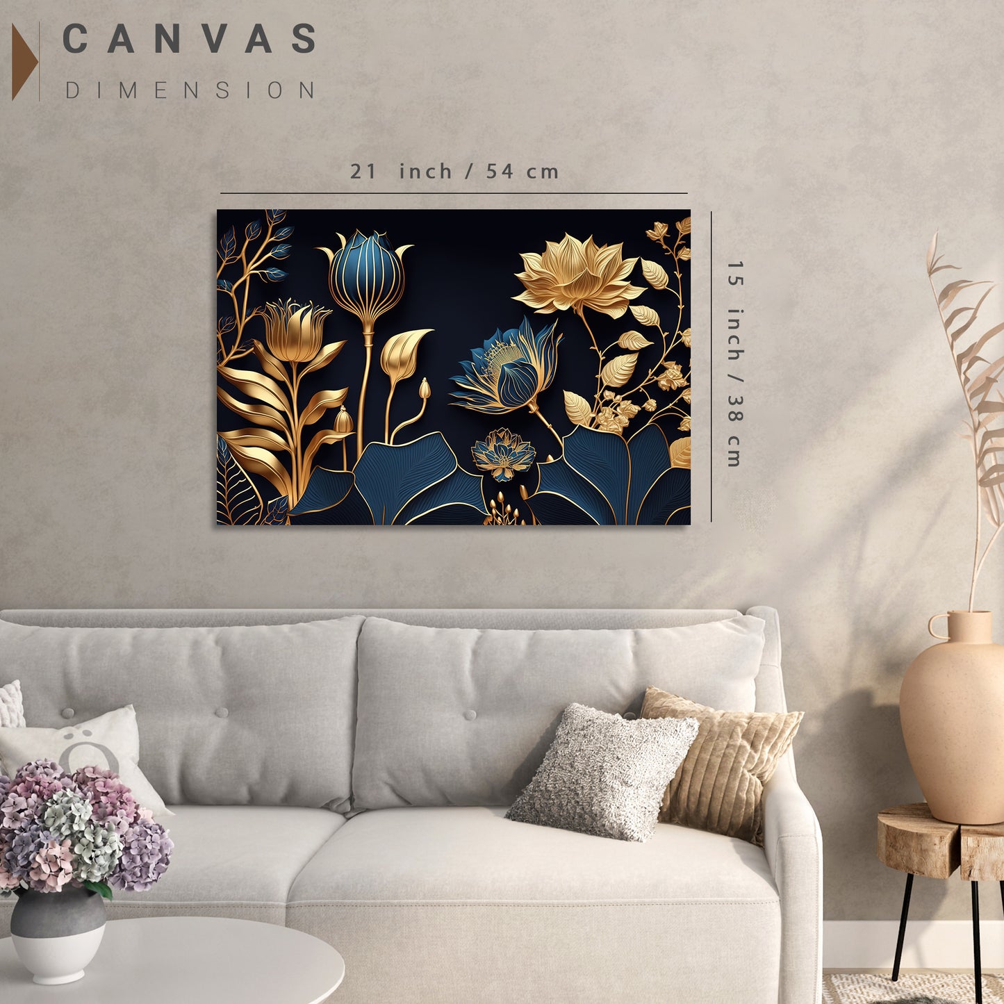 Contemporary Canvas Paintings for Bedroom Wall Art - Beautiful Floral Art Canvas Painting for Living Room Wall Decor-Kotart