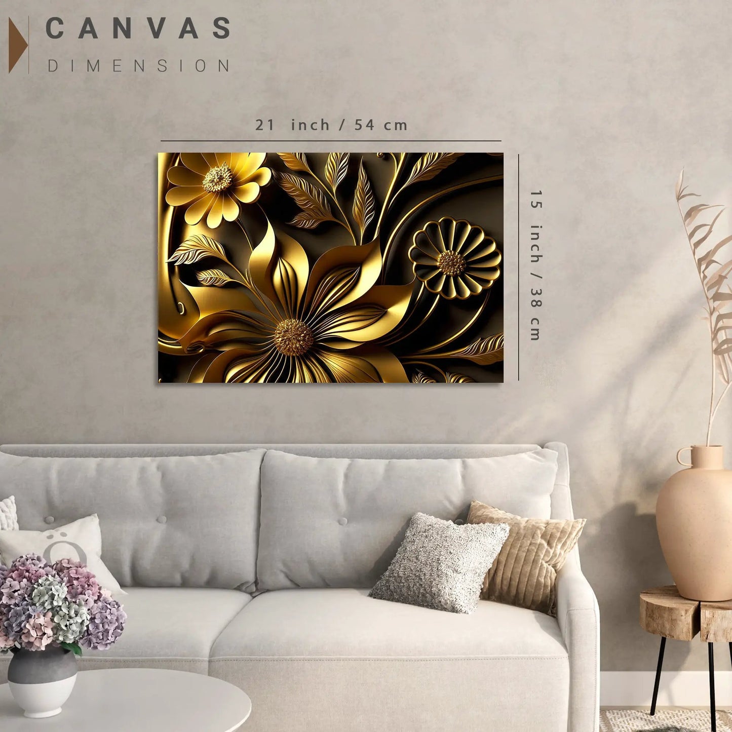 Abstract Floral Art Purple Canvas Paintings for Stylish Living Room Decor - Nature Inspired Leaf Canvas Painting-Kotart
