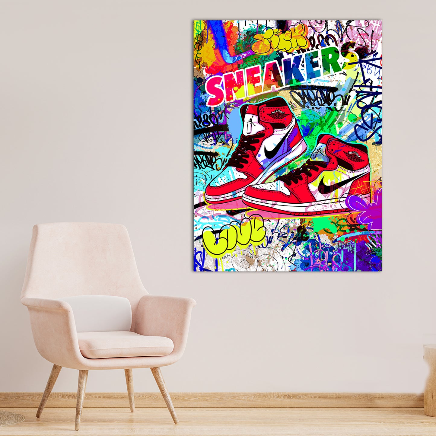 Cool Sneakers Canvas Paintings | Urban Shoe Art Collection for Living Room Bedroom Wall Decor-Kotart