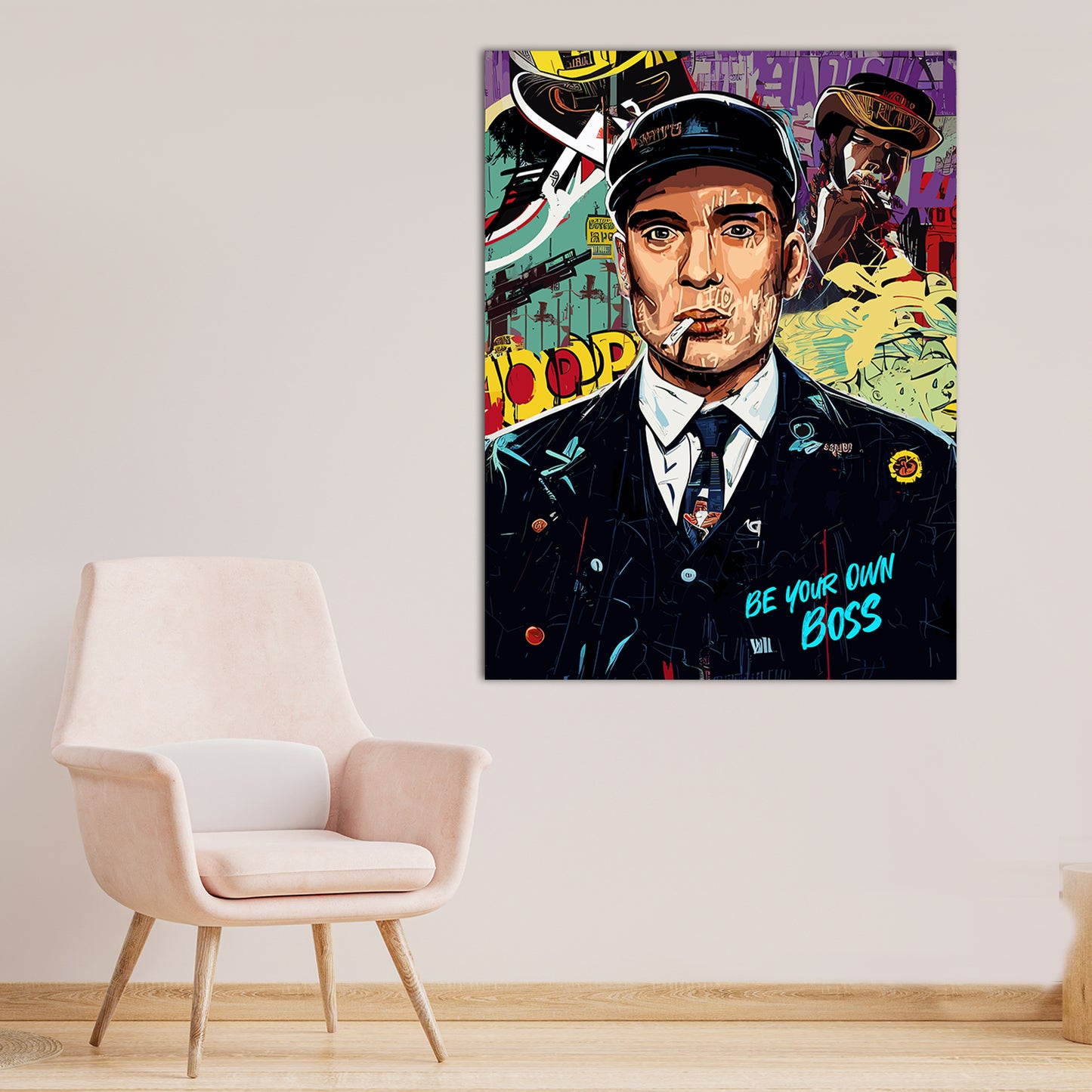 Thomas Shelby Canvas Paintings | Capturing the Enigmatic Peaky Blinders Icon for Living Room Bedroom Home Wall Decor-Kotart