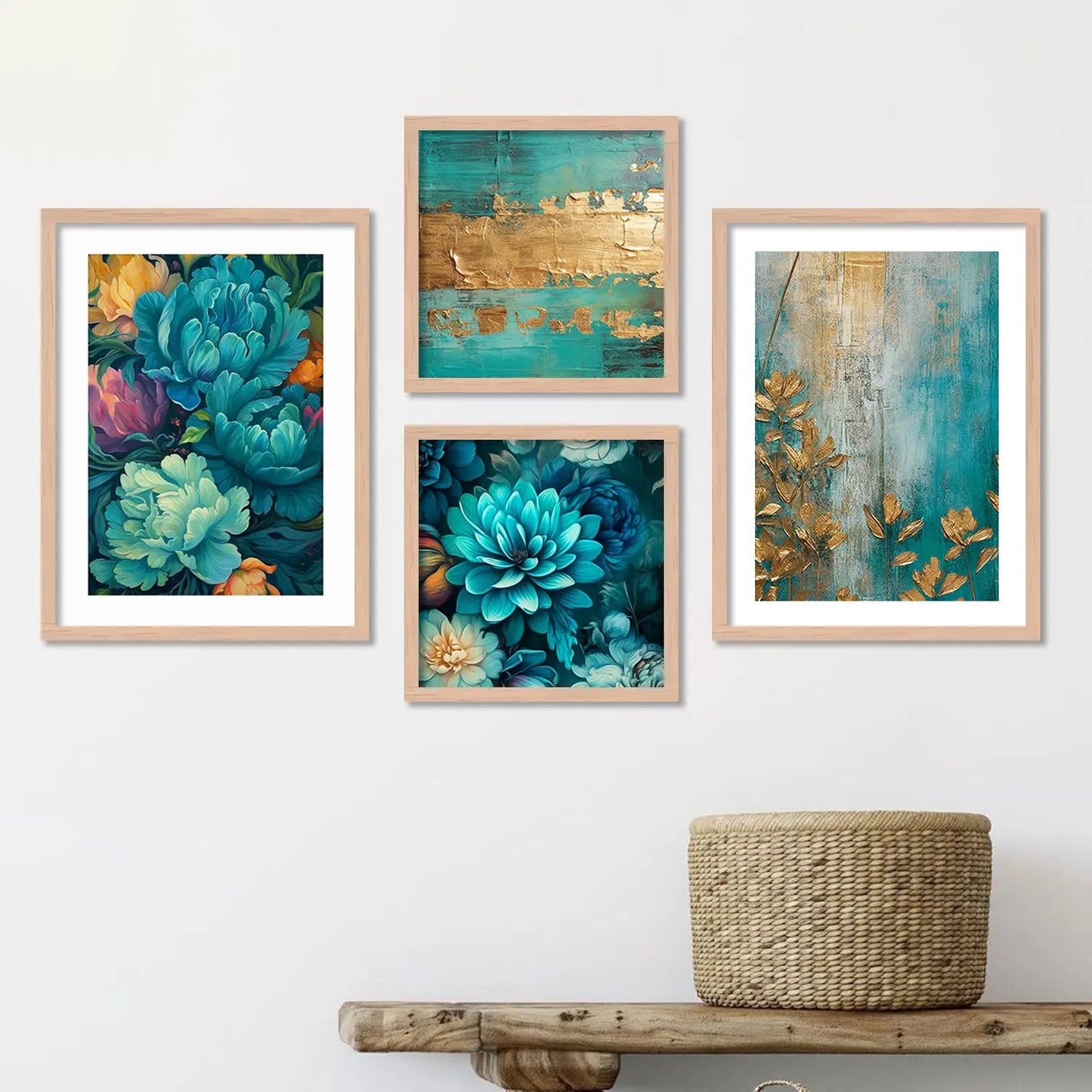 Beautiful Floral Framed Painting for Living Room Bedroom Decor-Kotart