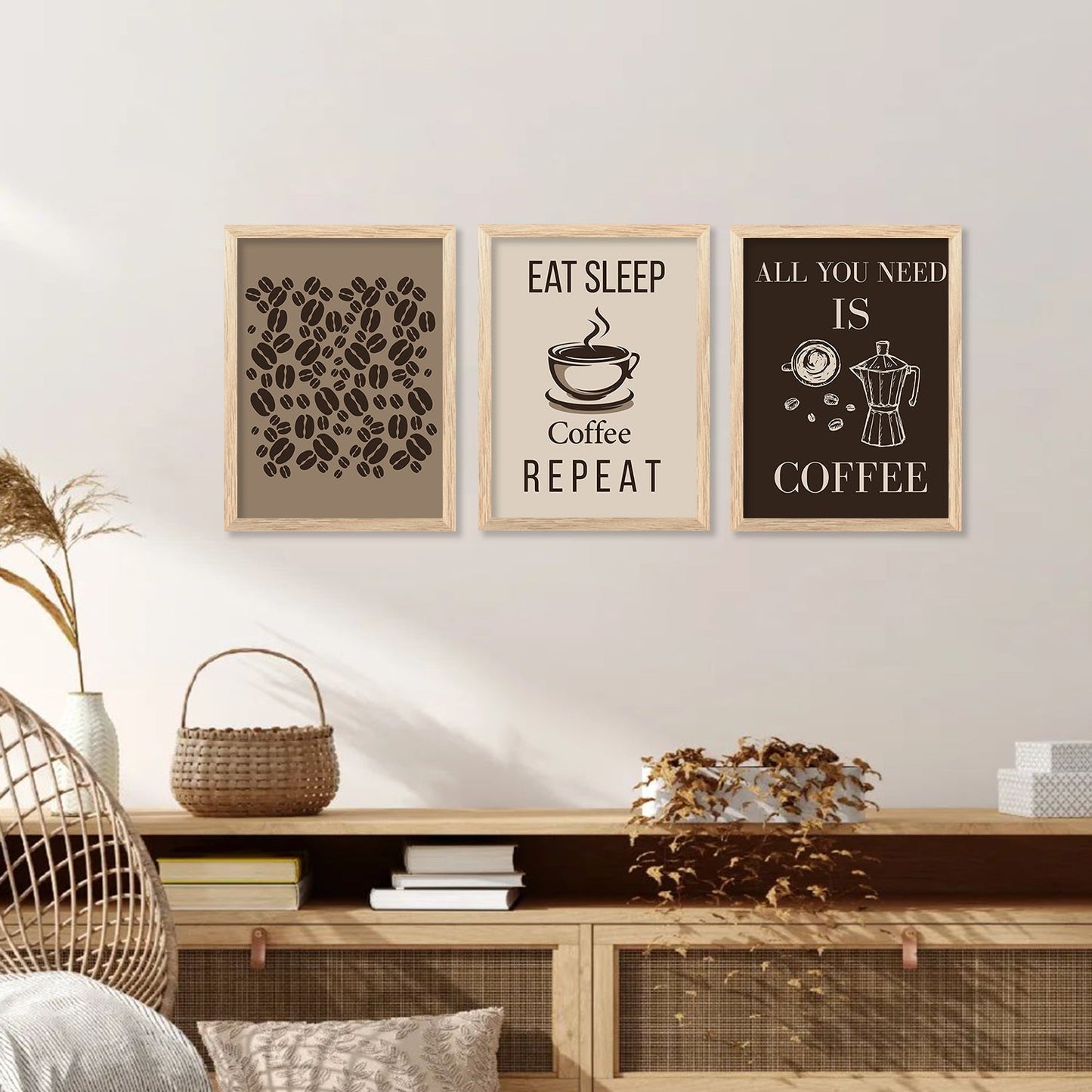 Kitchen Theme Framed Posters for Restaurant Kitchen Dinning Room Cafe Wall Decor Set of 6-Kotart