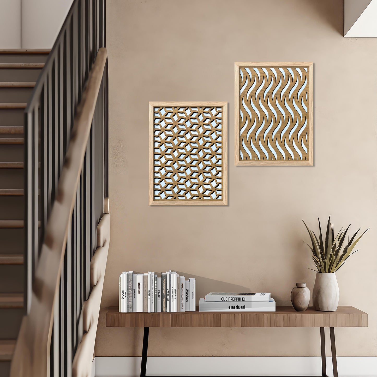 Laser Cut Jharokha Decorative Wall Mirrors for Living Room Bedroom Decor