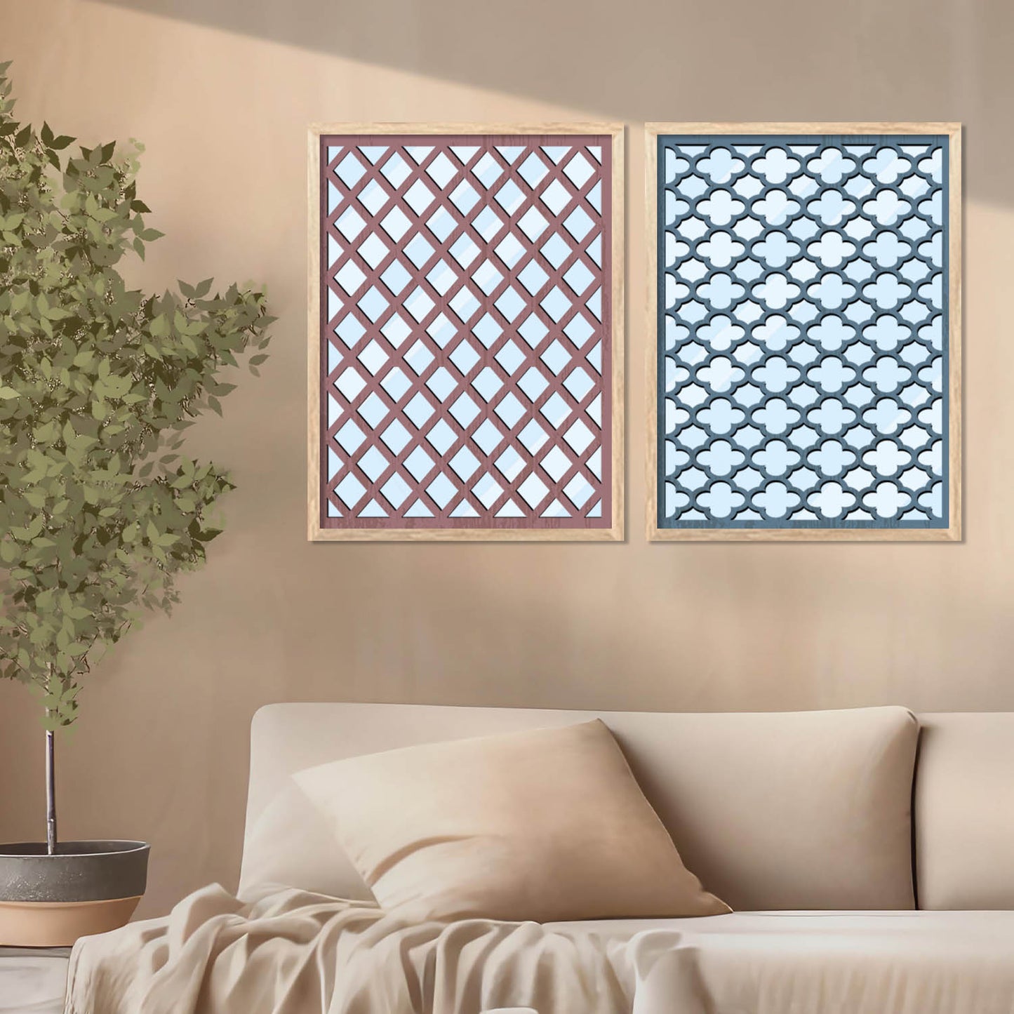 Decorative Jharokha Wall Mirrors for Home and Office Wall Decor