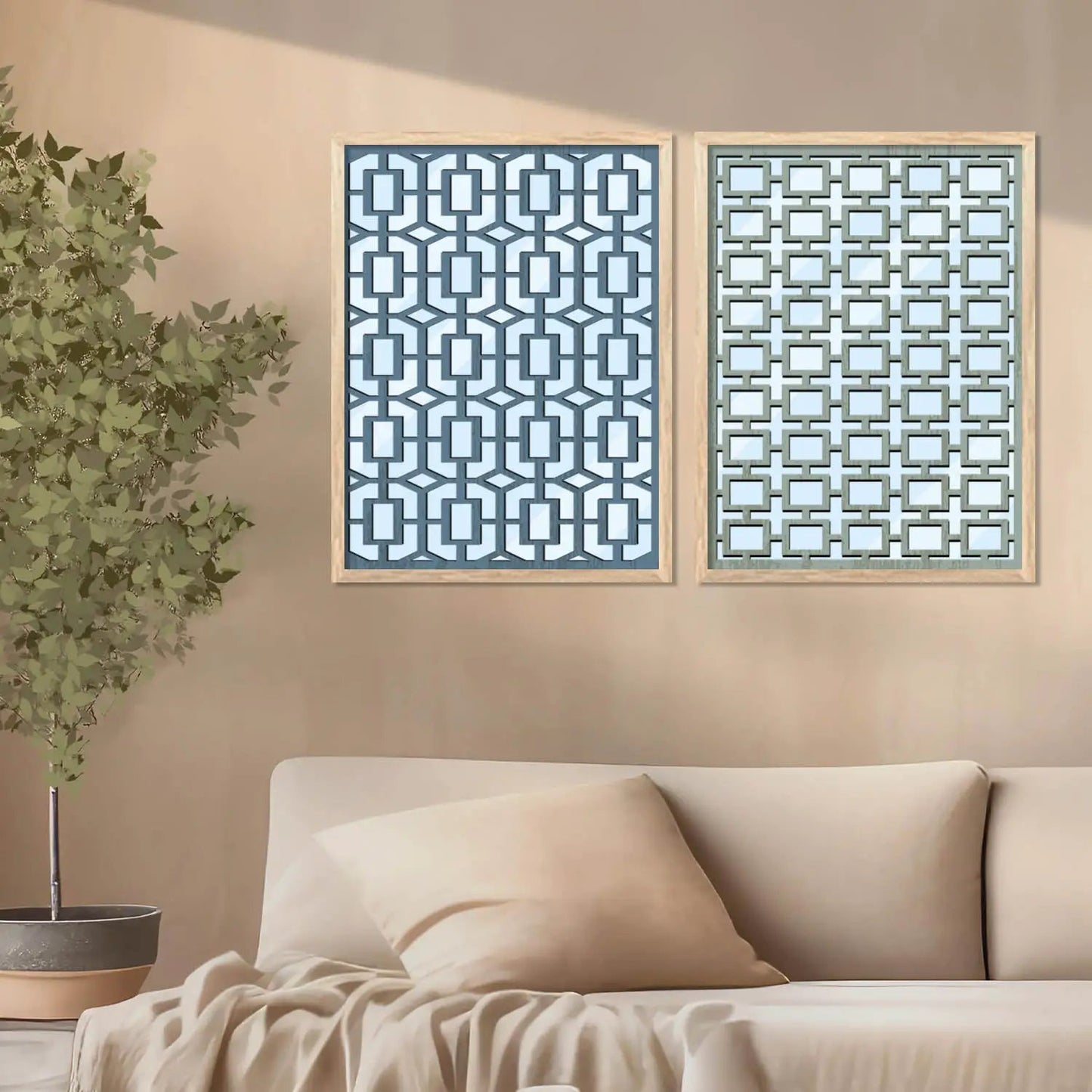Decorative Jharokha Wall Mirrors for Home and Office Wall Decor