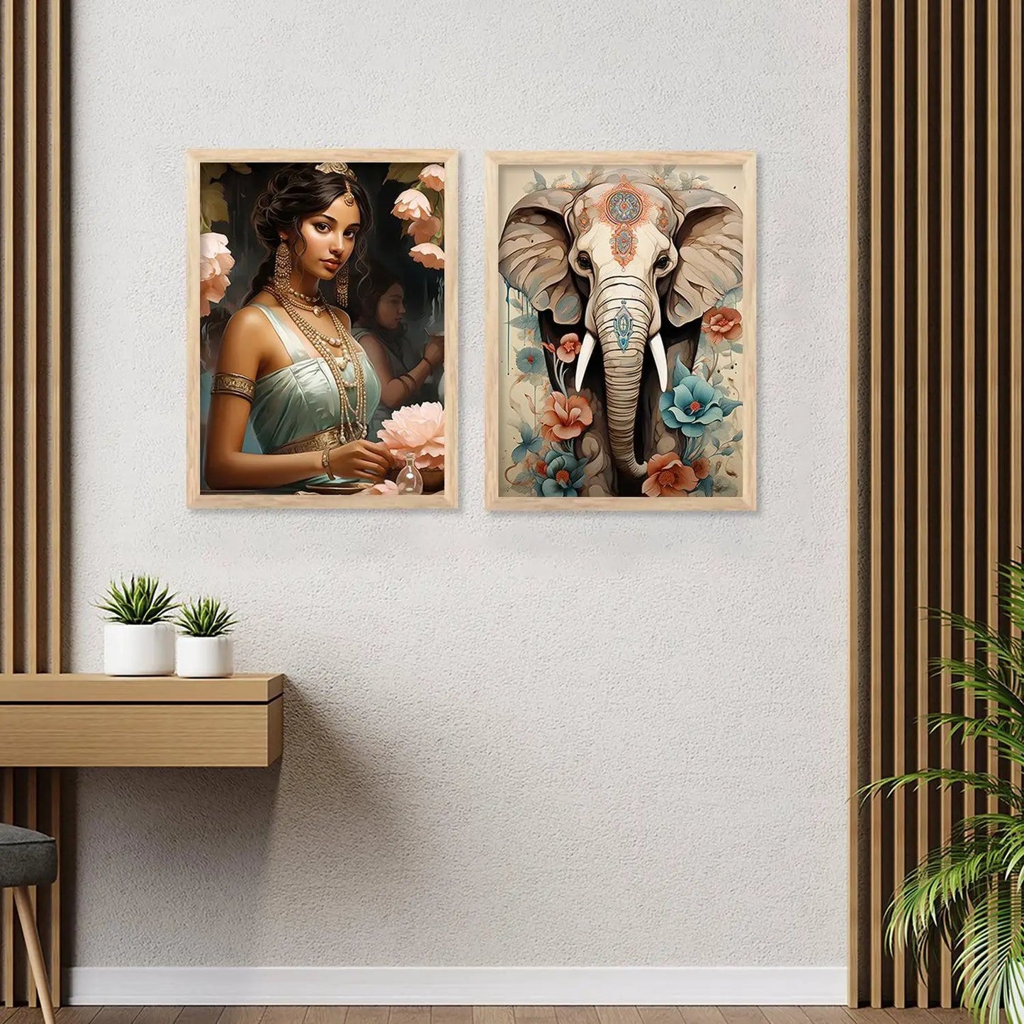 Nature Inspired Art Paintings with Frame for Living Room Bedroom Home and Office Wall Decor Set of 6-Kotart