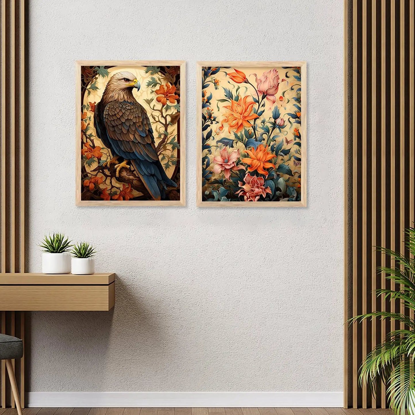 Nature Inspired Art Paintings with Frame for Living Room Bedroom Home and Office Wall Decor Set of 6-Kotart