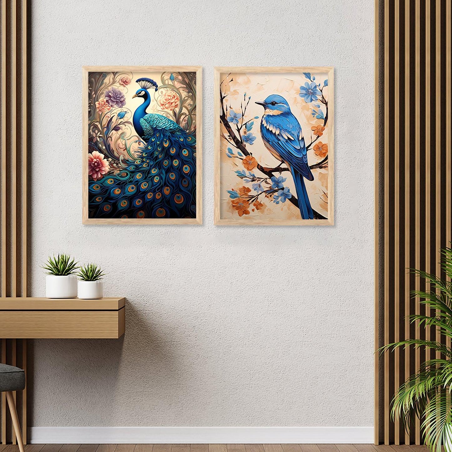 Nature Inspired Art Paintings with Frame for Living Room Bedroom Home and Office Wall Decor Set of 6-Kotart