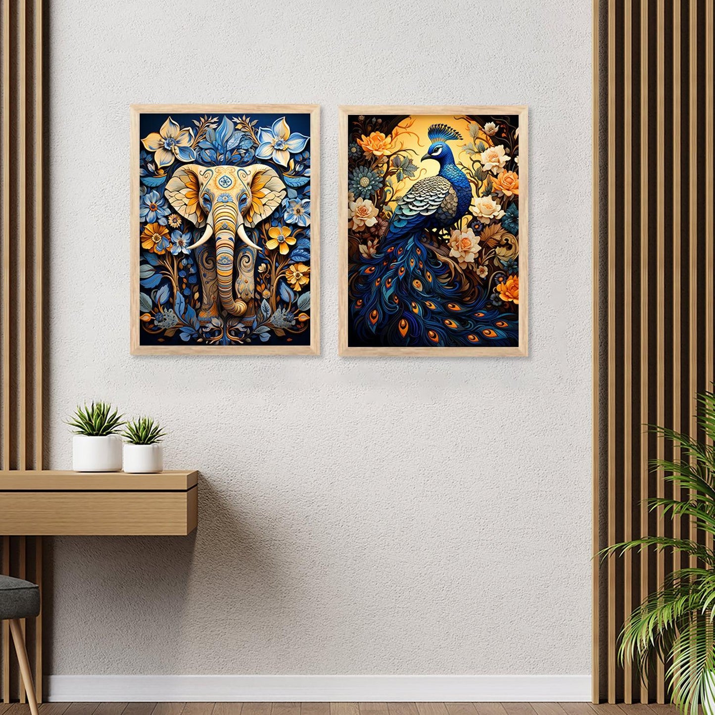 Nature Inspired Art Paintings with Frame for Living Room Bedroom Home and Office Wall Decor Set of 6-Kotart