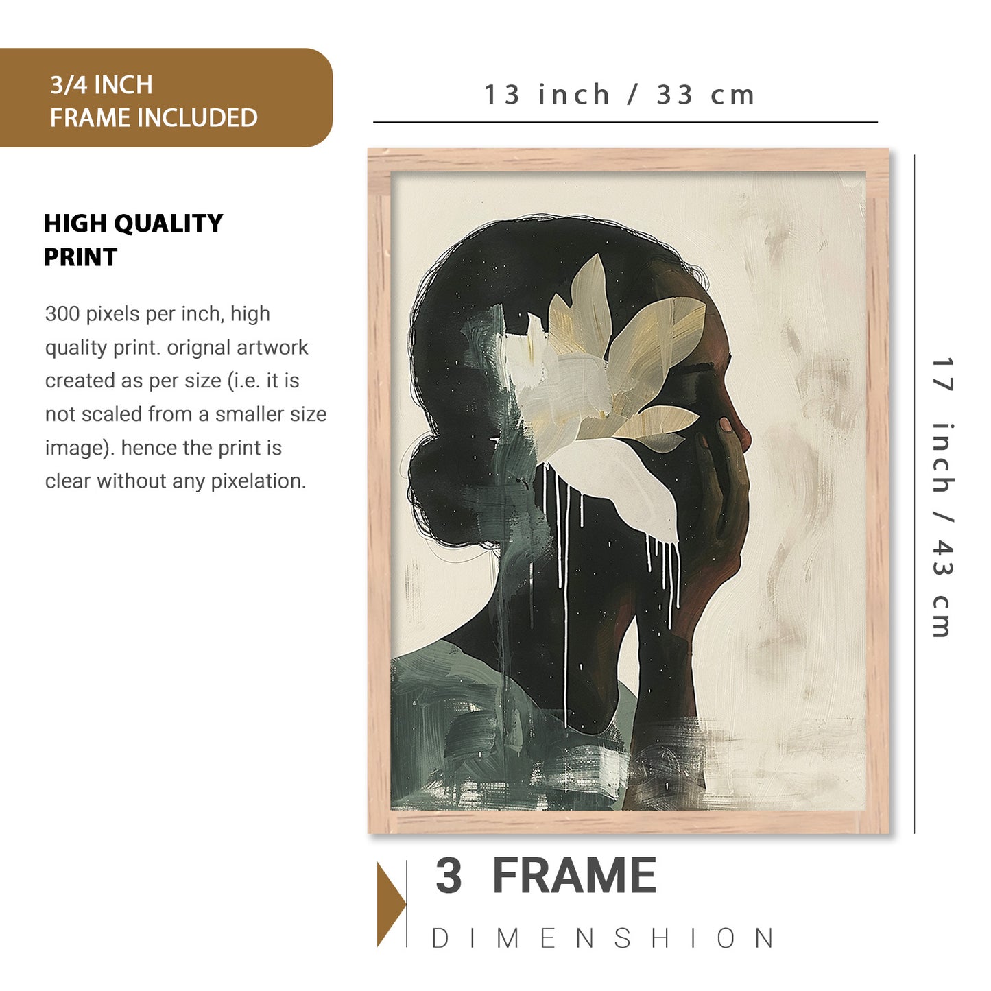 Nature Art Prints with Frame for Living Room Bedroom Home and Office Wall Decor Set of 6