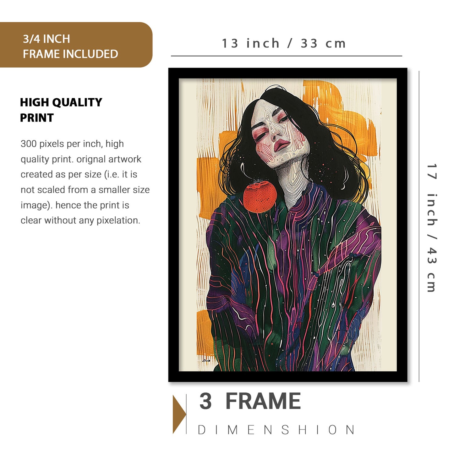 Cafe Art Prints with Frame for Living Room Bedroom Home and Office Wall Decor Set of 6