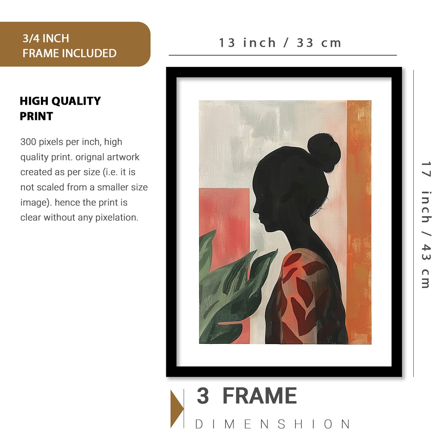 Modern Art Prints with Frame for Living Room Bedroom Home and Office Wall Decor Set of 6