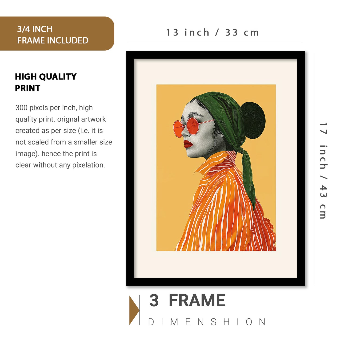 Modern Art Prints with Frame for Living Room Bedroom Home and Office Wall Decor Set of 6