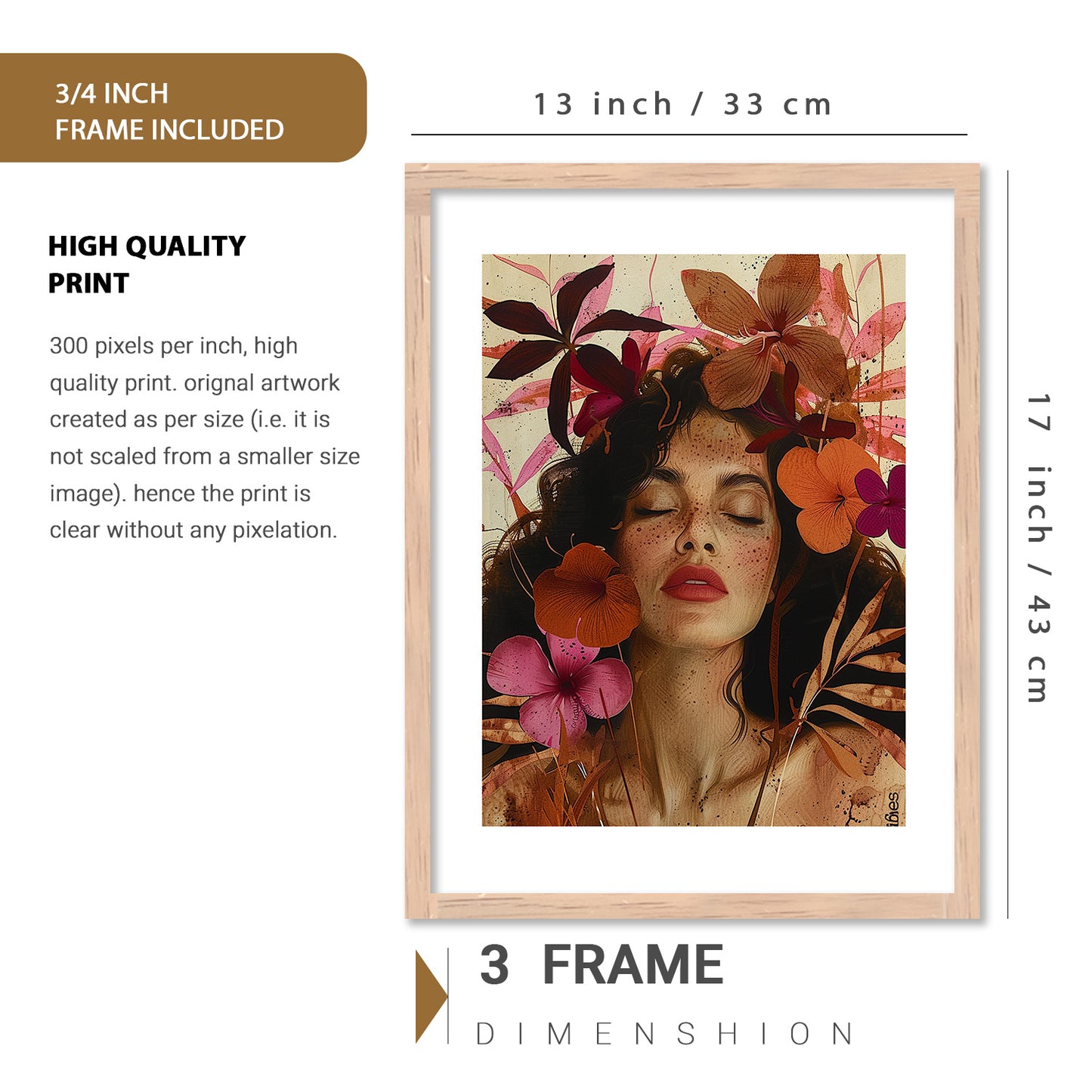 Modern Art Prints with Frame for Living Room Bedroom Home and Office Wall Decor Set of 6