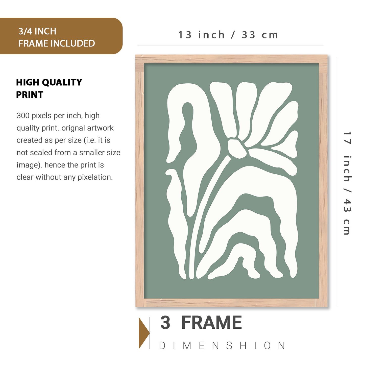 Abstract Art Prints with Frame for Living Room Bedroom Home and Office Wall Decor Set of 6