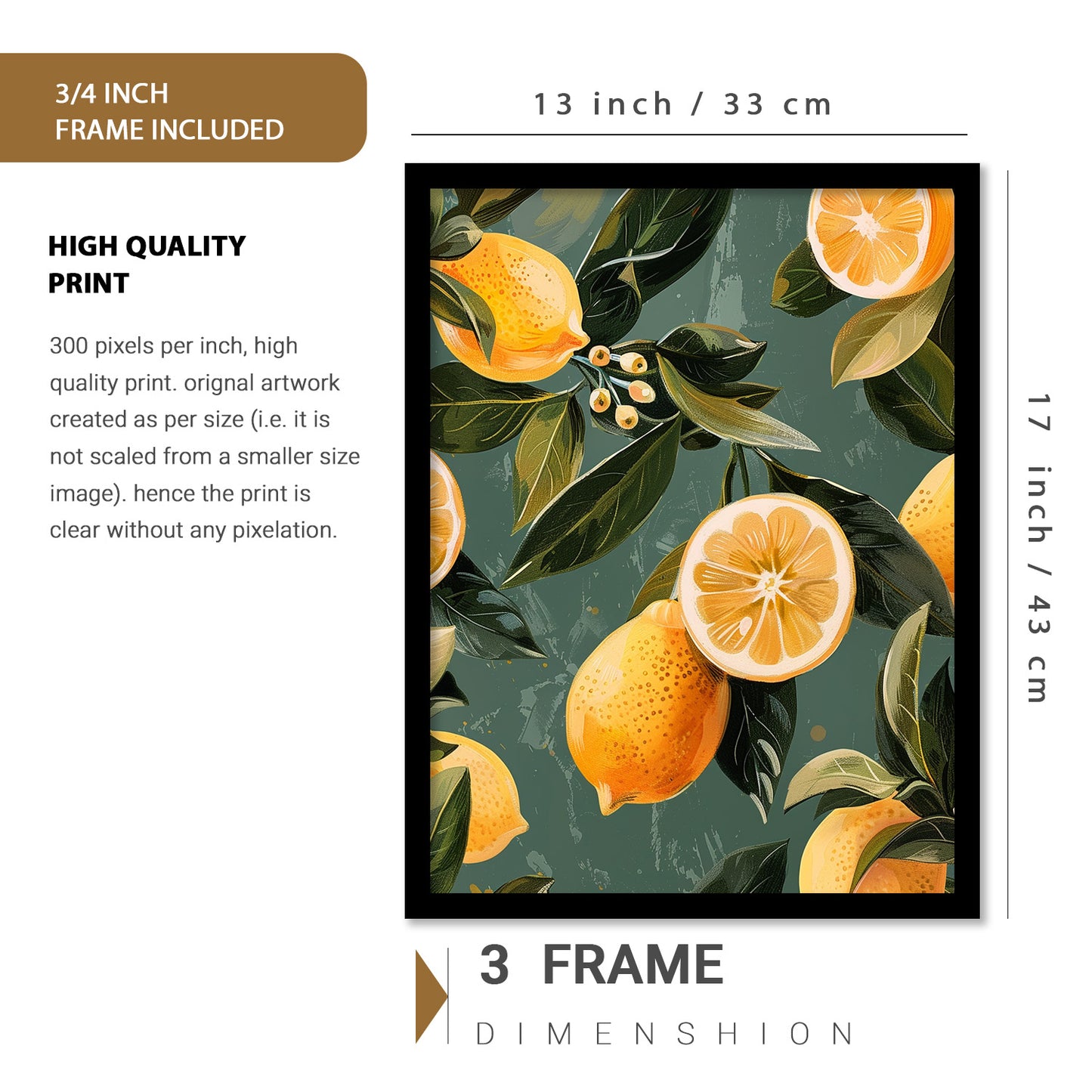 Cofe Art Prints with Frame for Living Room Bedroom Home and Office Wall Decor Set of 6