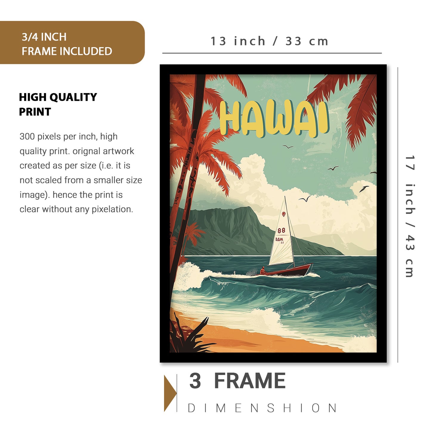 City view Art Prints with Frame for Living Room Bedroom Home and Office Wall Decor Set of 6