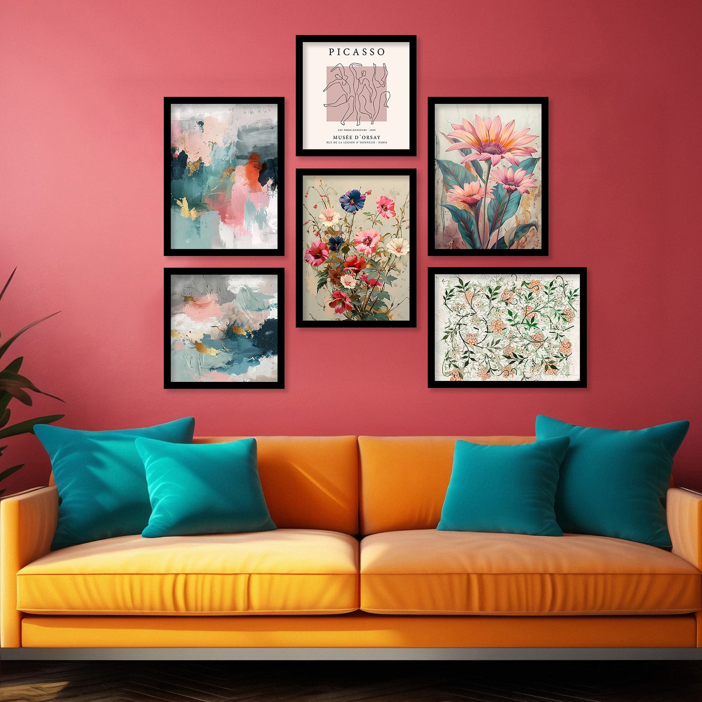 Mordern Art Wall Décor Framed Prints for Bedroom Living Room