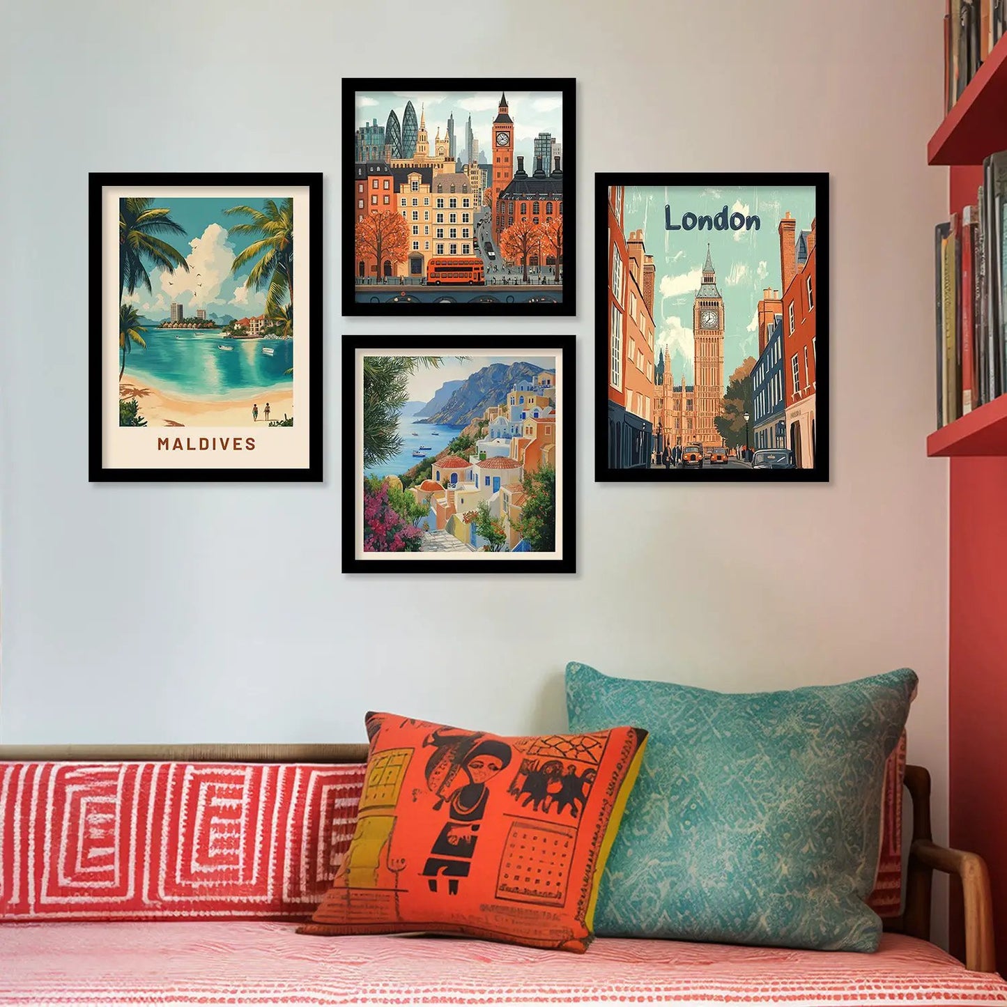 City View Art Wall Décor Framed Prints for Bedroom Living Room