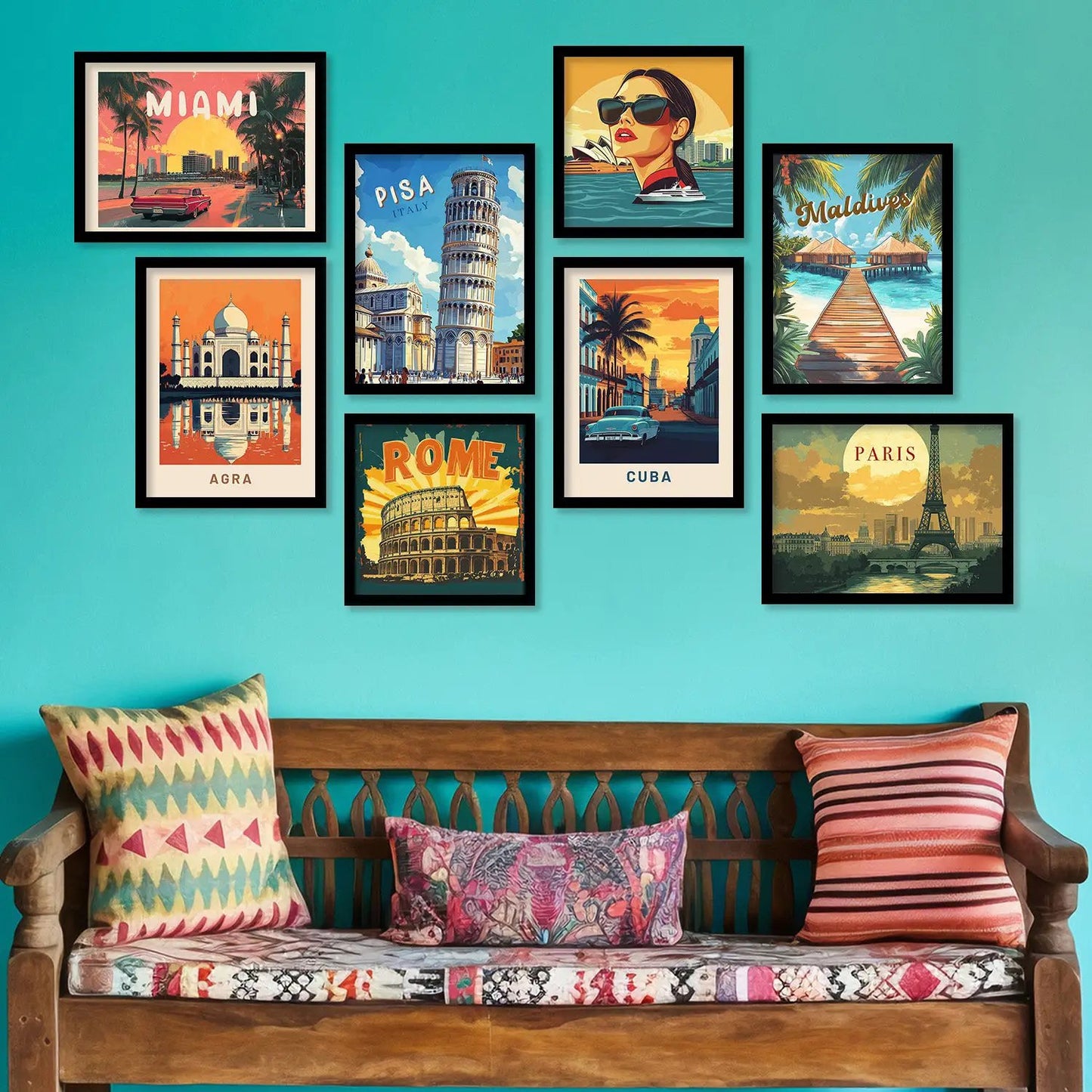 City View Wall Art Décor Framed Prints for Bedroom Living Room