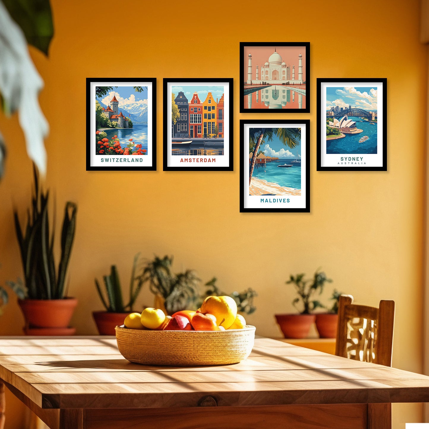 City View Art Wall Décor Framed Prints for Bedroom Living Room