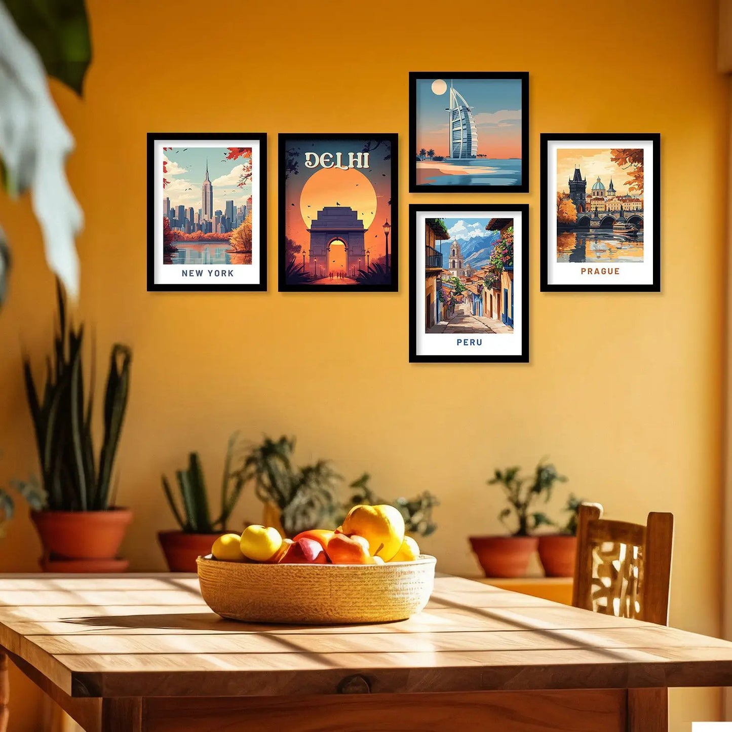 City View Art Wall Décor Framed Prints for Bedroom Living Room