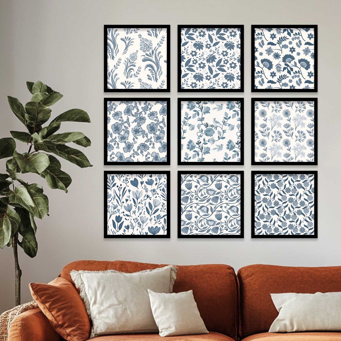Floral Wall Art Paintings with Frame for Wall Decor